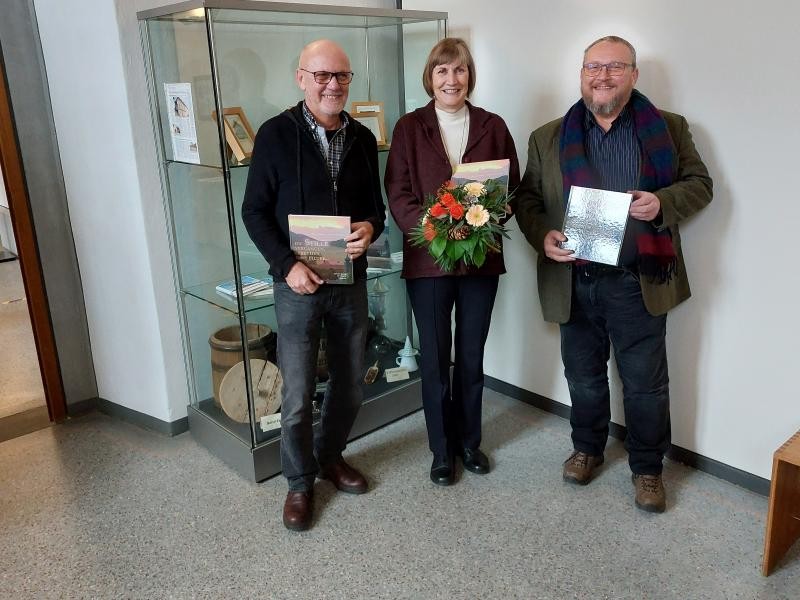 Christiane Schilling mit den Kollegen Ernst Birnmeyer und Hubert Rebhan